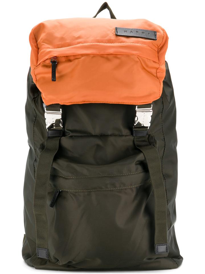Marni Buckled Backpack - Green