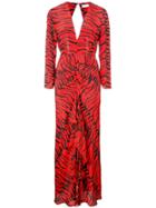 Rixo London Tiger Print Dress - Red
