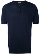 John Smedley - Shortsleeved Jumper - Men - Cotton - L, Blue, Cotton