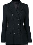 Isabel Marant Double Breasted Pinstripe Jacket - Black