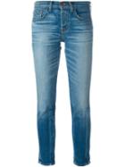 J Brand Cropped Slim Fit Jeans, Women's, Size: 25, Blue, Cotton/polyurethane