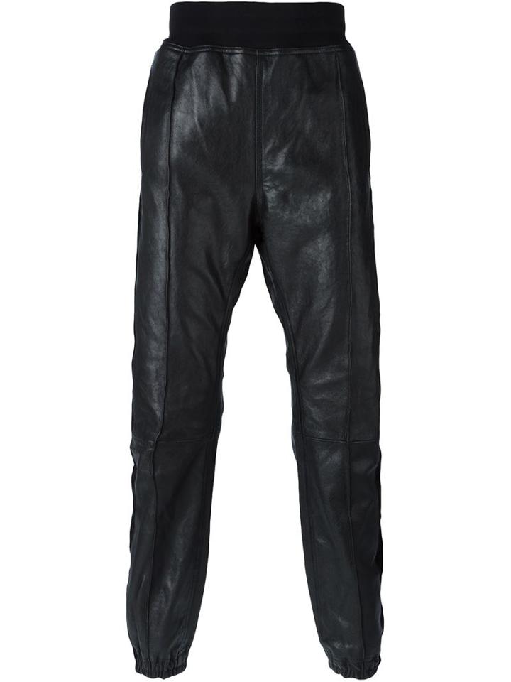 Haider Ackermann Velvet Stripe Applique Track Pants
