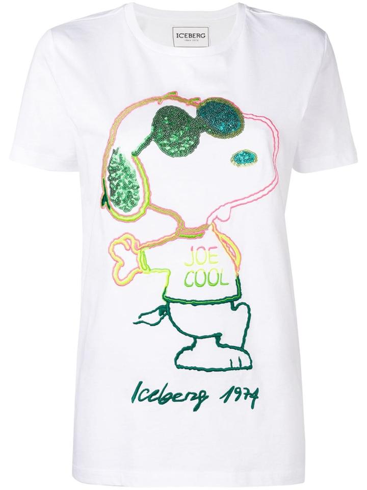 Iceberg Embroidered Snoopy T-shirt - White