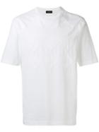 Joseph Tonal Argyle Knit T-shirt, Men's, Size: Medium, White, Cotton