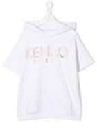 Kenzo Kids Logo Print Hoodie - White