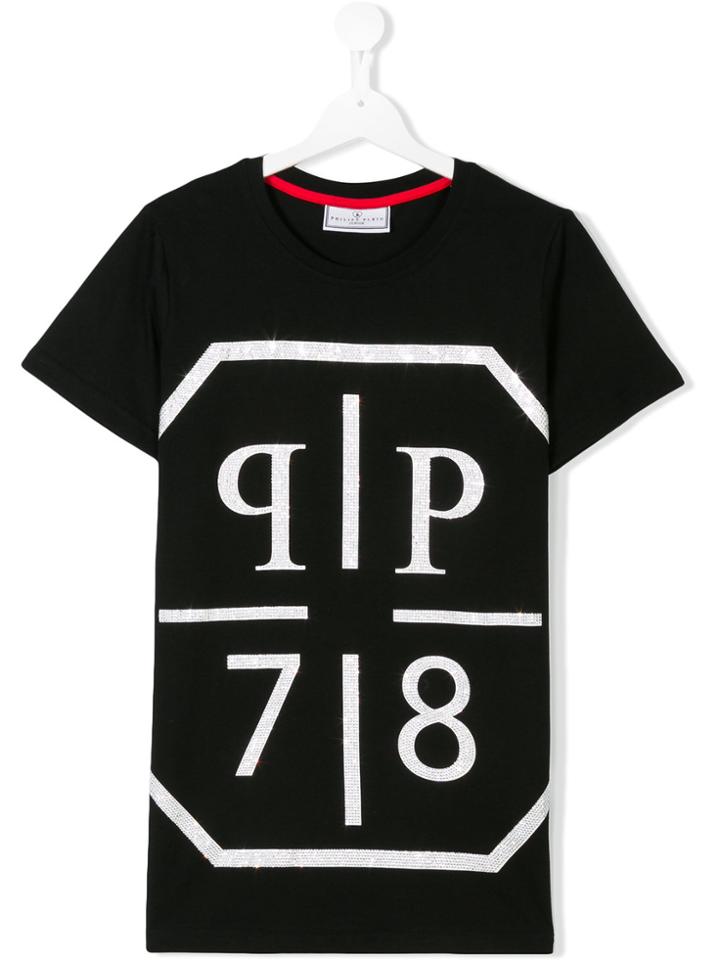 Philipp Plein Junior Pp78 Print T-shirt - Black