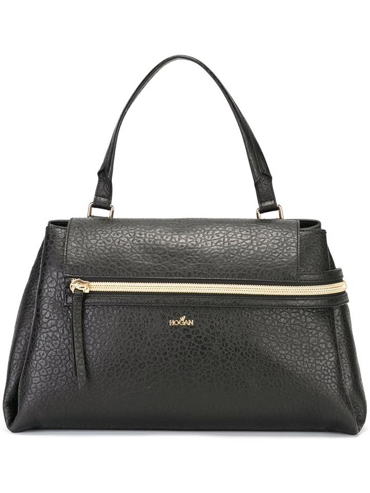 Hogan Gold-tone Hardware Tote, Women's, Black