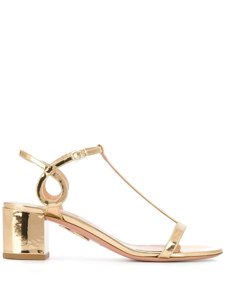 Aquazzura Almost Bare 50 Sandals - Gold