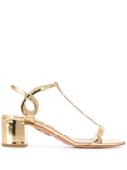 Aquazzura Almost Bare 50 Sandals - Gold