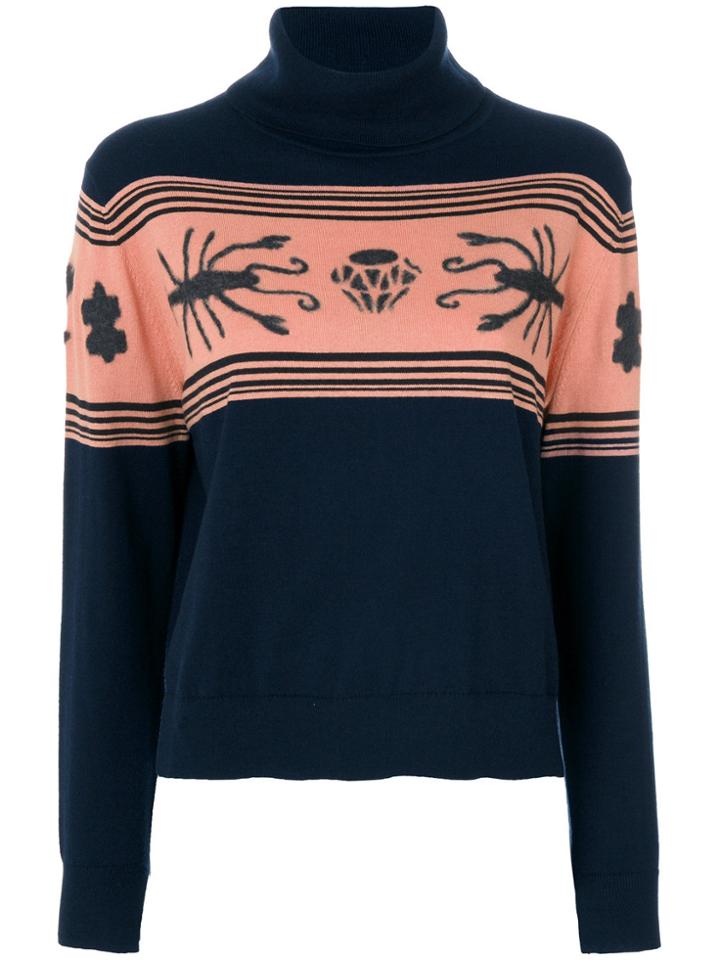 Paul Smith Scorpion Print Sweater - Blue