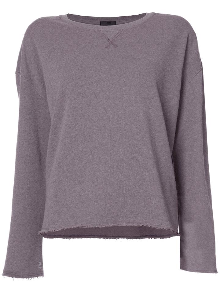 Atm Anthony Thomas Melillo French Terry Boatneck Sweatshirt - Pink &