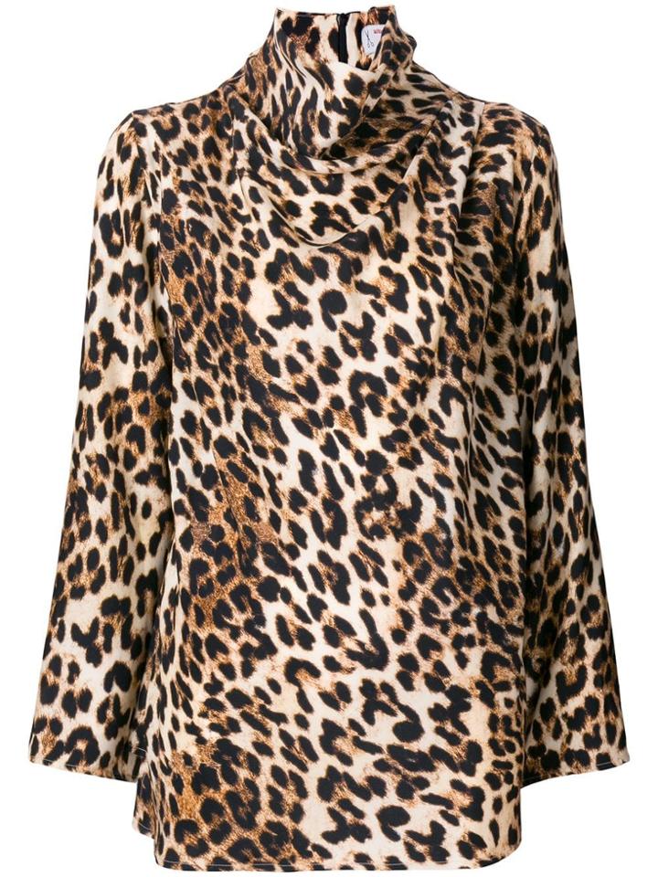 Alberto Biani Leopard Print Blouse - Nude & Neutrals