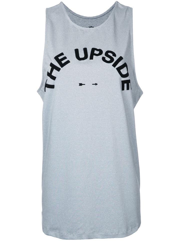 The Upside Logo Print Tank Top - Grey