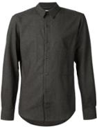 Lemaire Patch Pocket Shirt, Men's, Size: 48, Grey, Cotton/cashmere/wool