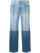 Stella Mccartney Two-tone Cropped Jeans - Blue