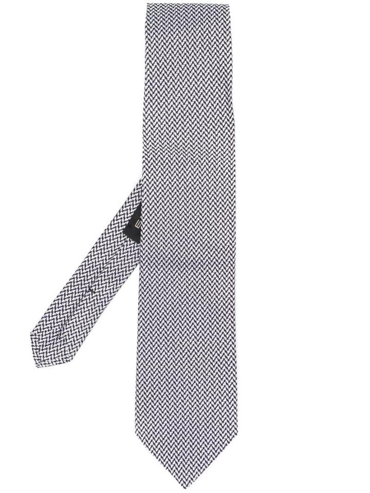 Etro Herringbone Tie - Black