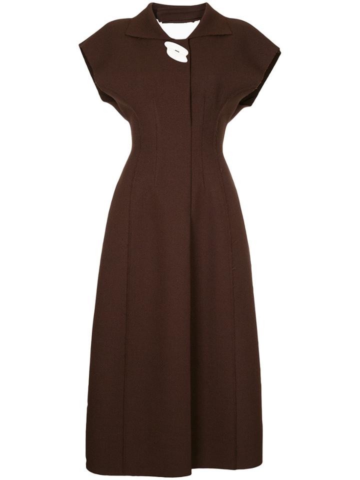 Irene Keira Flared Dress - Brown