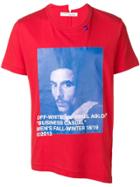 Off-white Logo Portrait Print T-shirt - Red