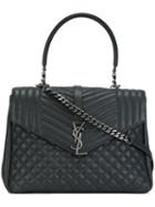 Saint Laurent Large 'monogram' Envelope Satchel, Women's, Grey
