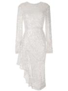 Walk Of Shame Sequin-embellished Draped Dress - White