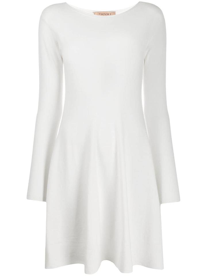 Twin-set Mini Swing Dress - White