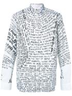 Oamc - Text Print Shirt - Men - Cotton - M, White, Cotton