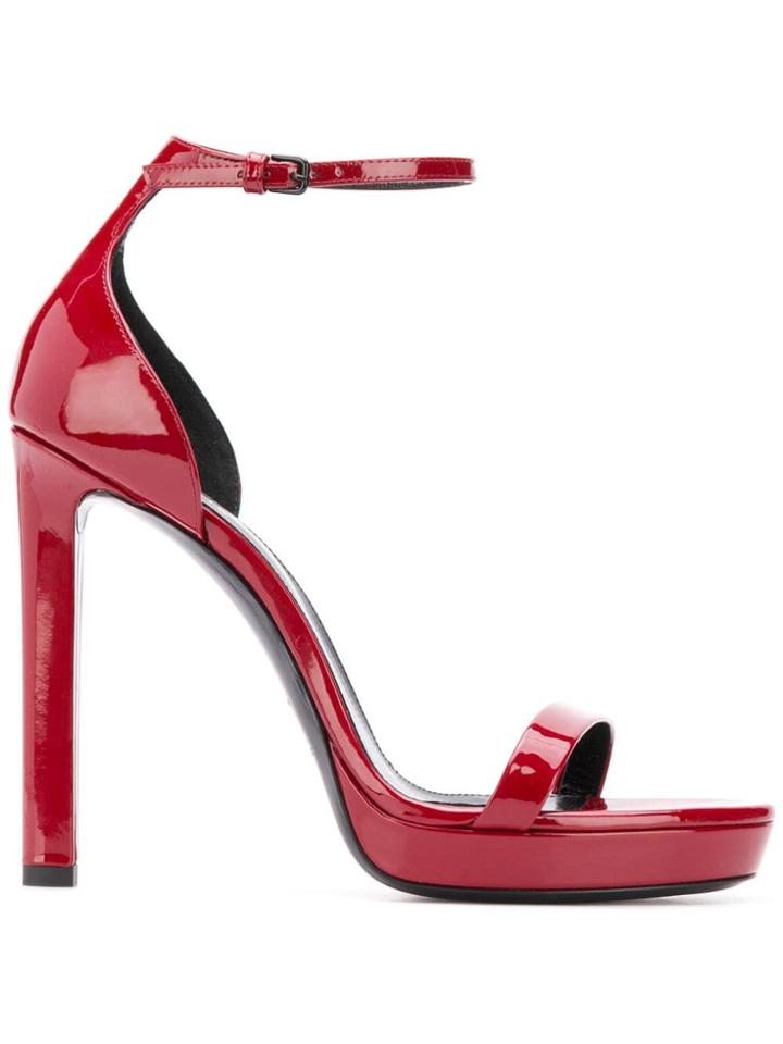 Saint Laurent Hall Sandals - Red