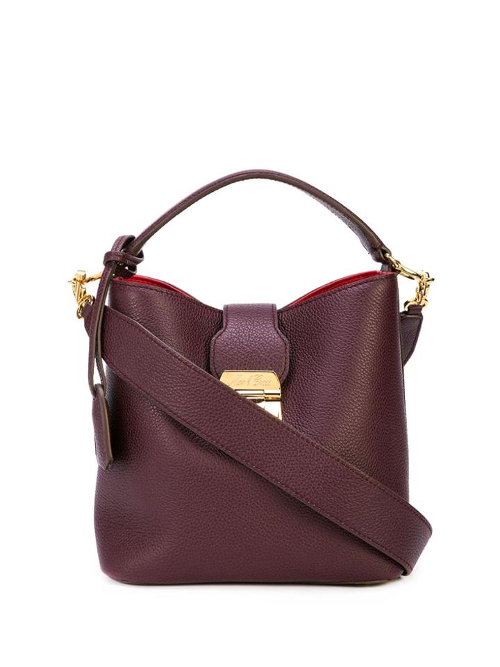 Mark Cross Murphy Small Grain Bucket Bag - Red