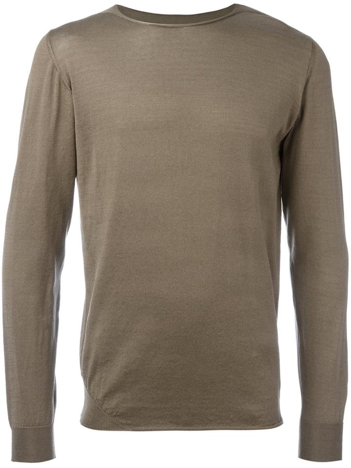 Roberto Collina - Crew Neck Jumper - Men - Cotton - 48, Green, Cotton