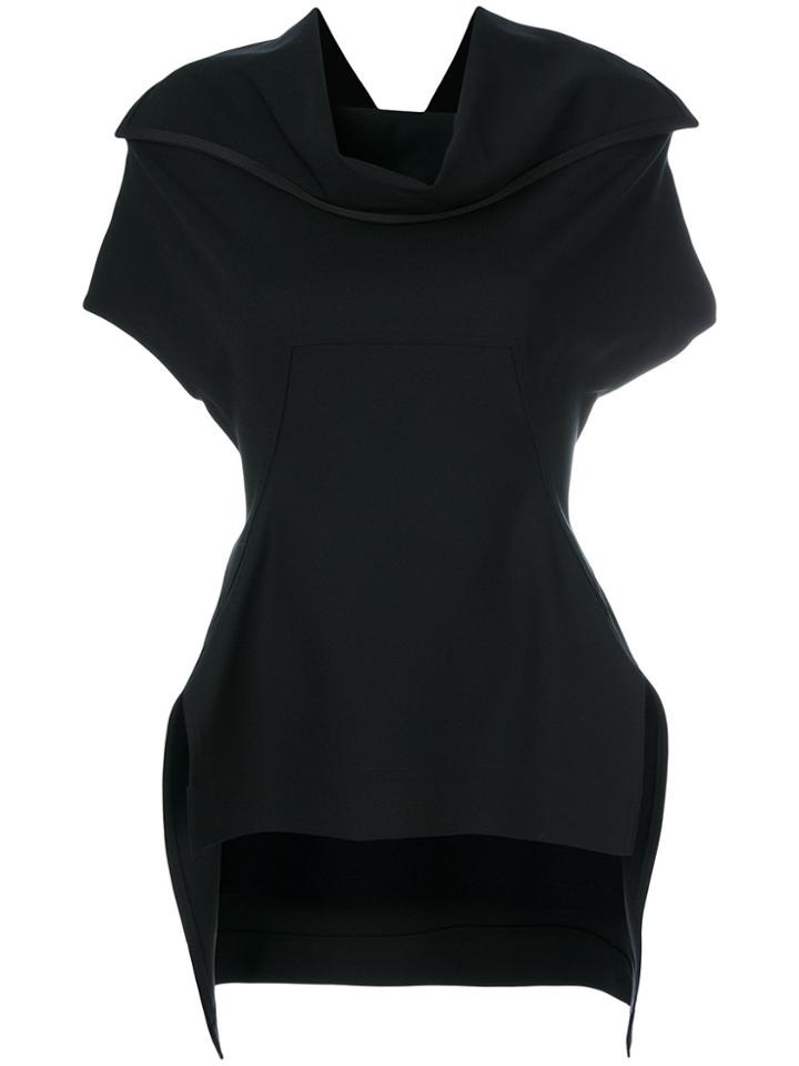 Rick Owens Structured Peplum Top - Black