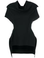 Rick Owens Structured Peplum Top - Black