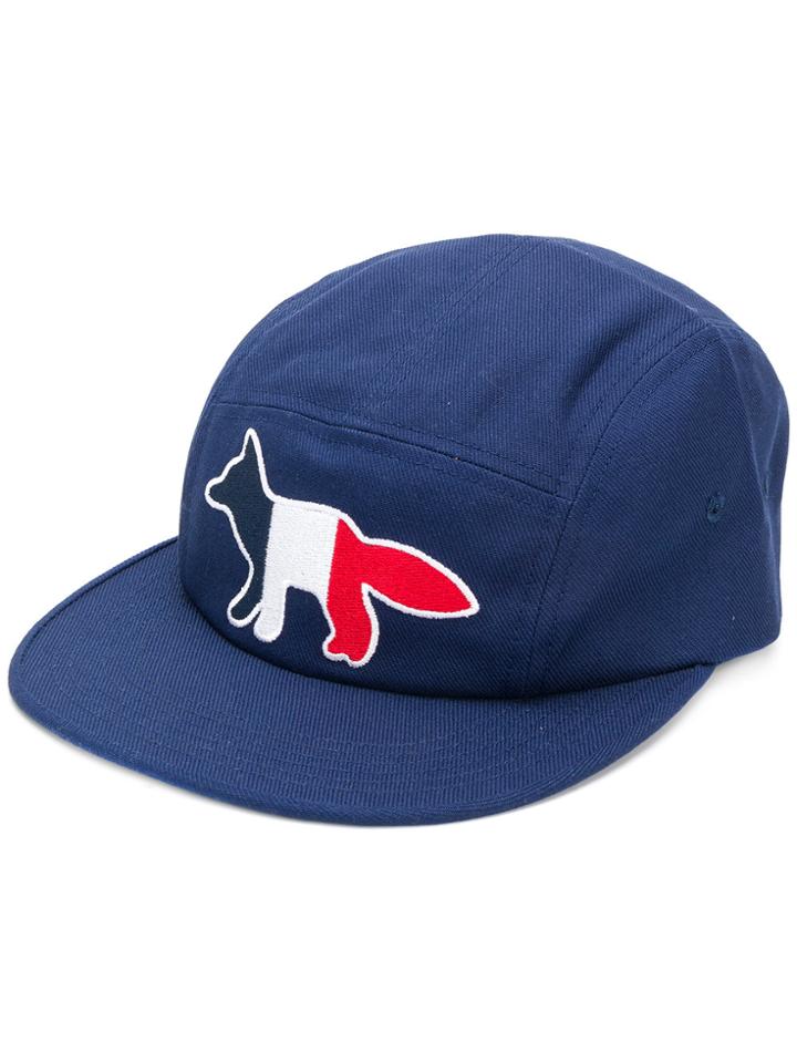 Maison Kitsuné Logo Embroidered Cap - Blue