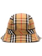 Burberry Multicoloured Vintage Check Cotton Bucket Hat - Brown