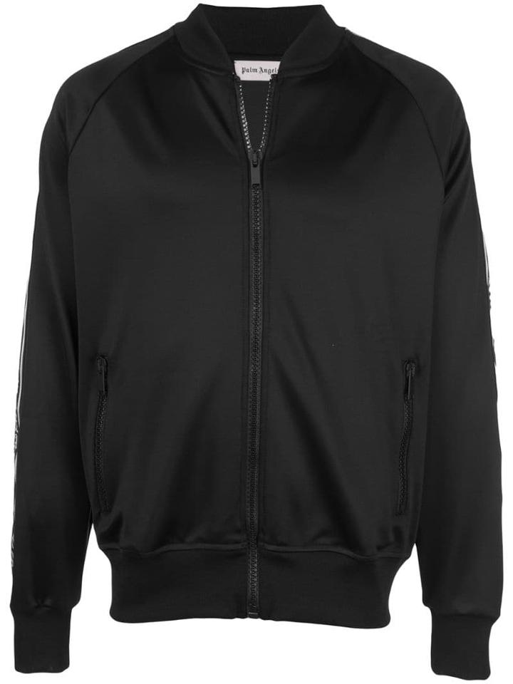 Palm Angels Sleek Varsity Track Jacket - Black