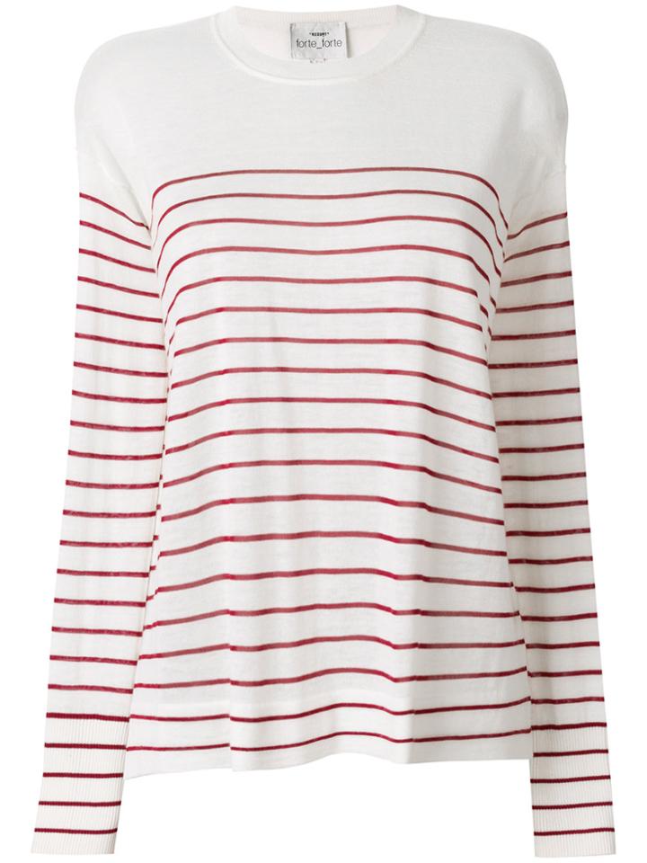 Forte Forte Striped Jumper - Nude & Neutrals