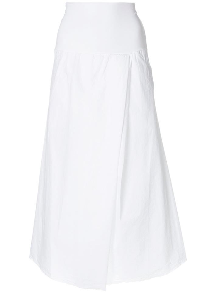 Transit Poplin Midi Skirt - White