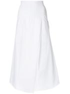 Transit Poplin Midi Skirt - White