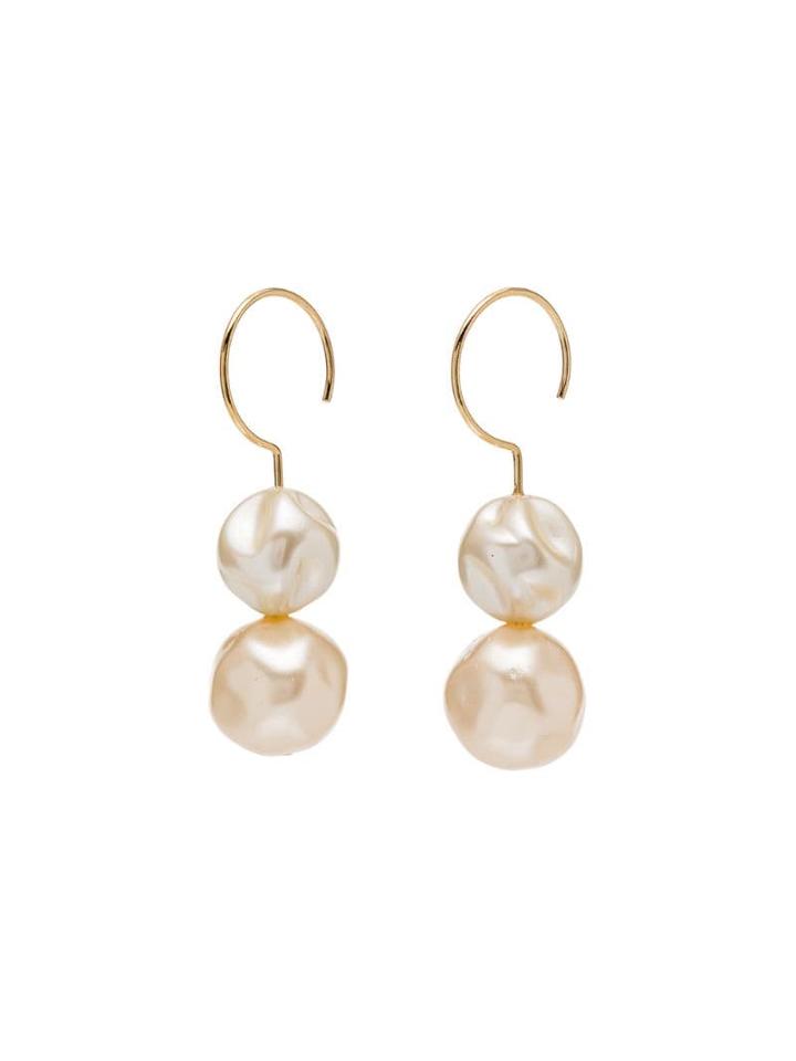 Beaufille Yellow Gold-plated Pearl Drop Earrings