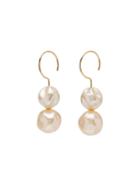 Beaufille Yellow Gold-plated Pearl Drop Earrings