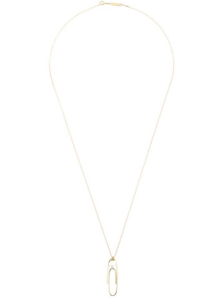Lauren Klassen Paperclip Pendant Necklace, Women's, Metallic