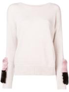 N.peal Patch Detail Cashmere Jumper - Neutrals