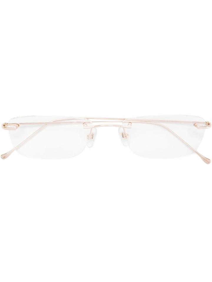 Lotos Rectangular Frame Glasses - Metallic