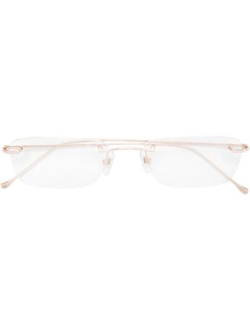 Lotos Rectangular Frame Glasses - Metallic