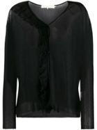 L'autre Chose Semi-sheer Knitted Top - Black