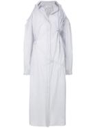Damir Doma Cold Shoulder Striped Dress - White