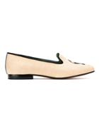 Blue Bird Shoes Leather And Straw Tucano Loafers - Nude & Neutrals