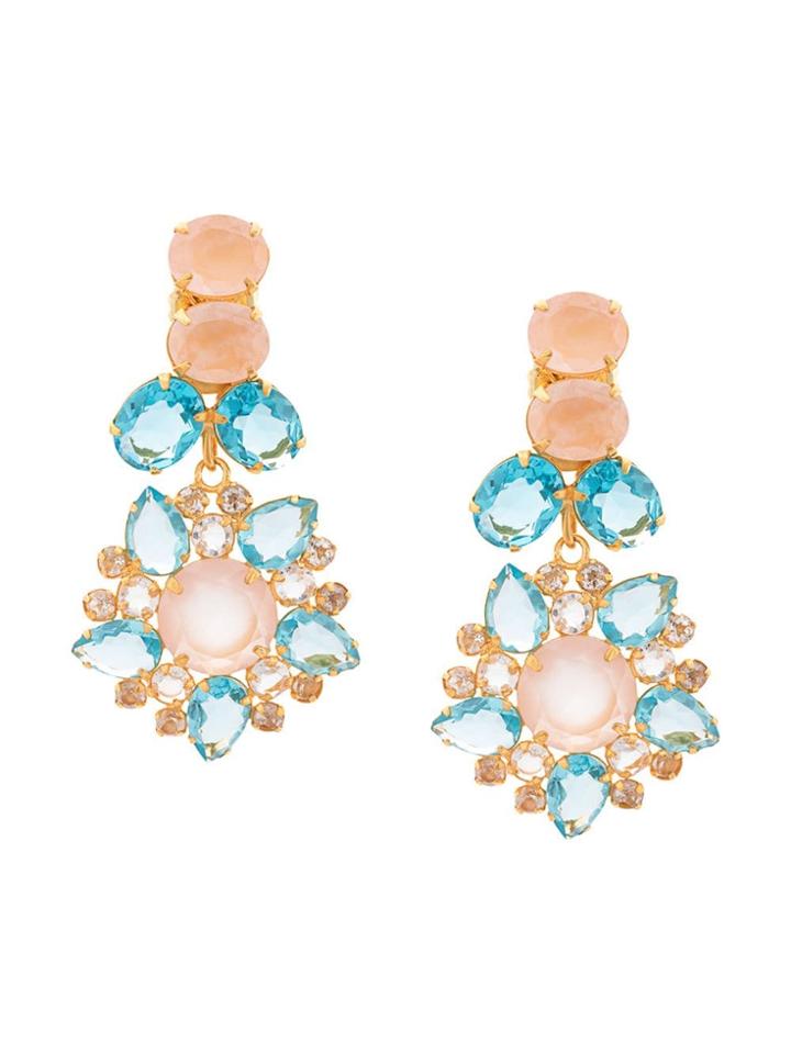 Bounkit Jewelry Flower Earrings - Pink