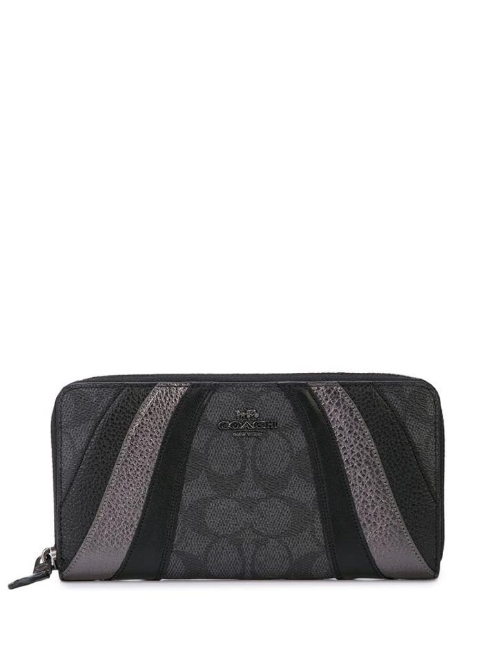 Coach Wave Patchwork Wallet - Black
