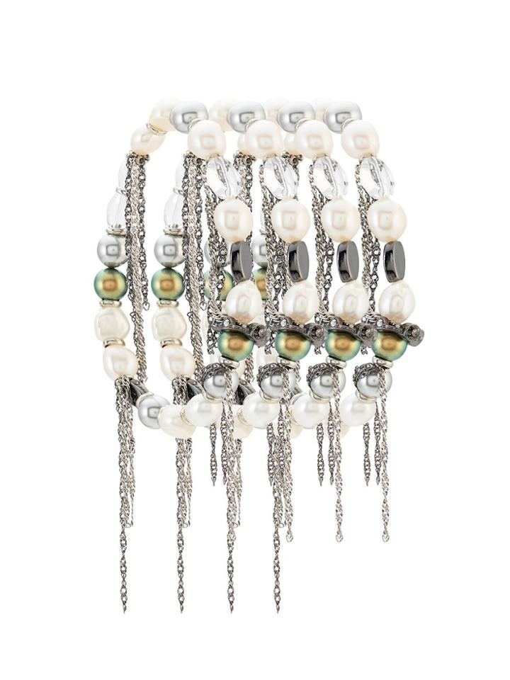 Camila Klein Pérola 4 Bracelets Set - Silver