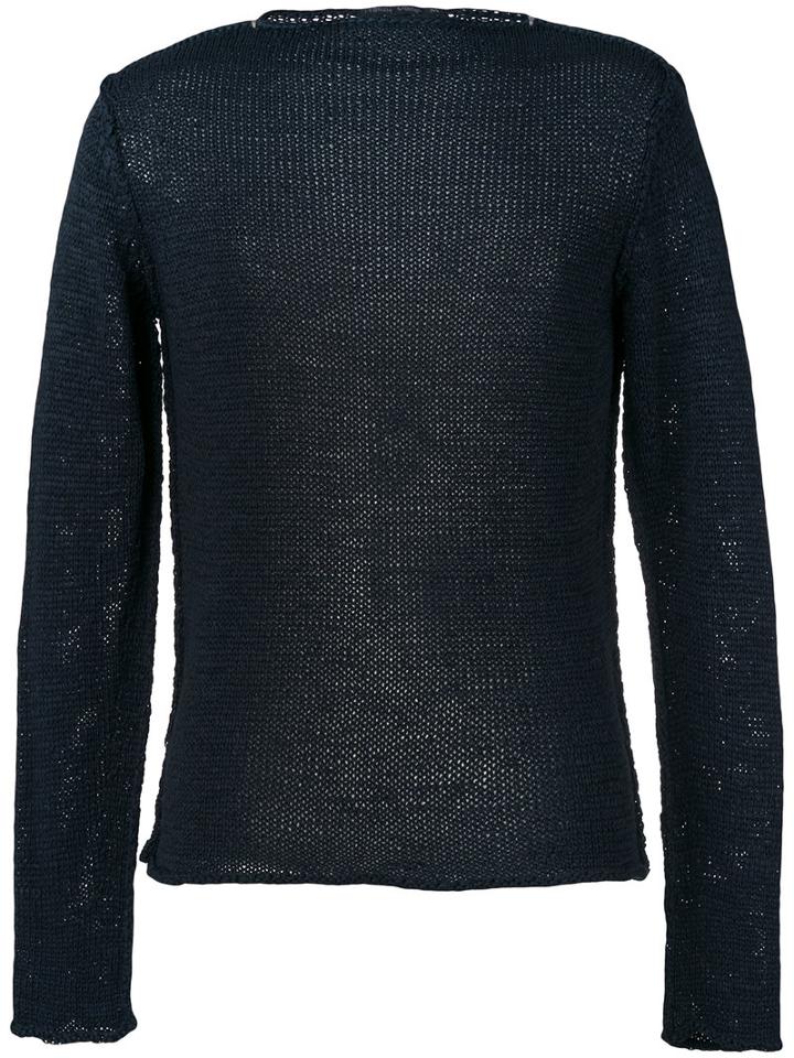 Transit Boat Neck Jumper, Men's, Size: 50, Blue, Cotton/nylon